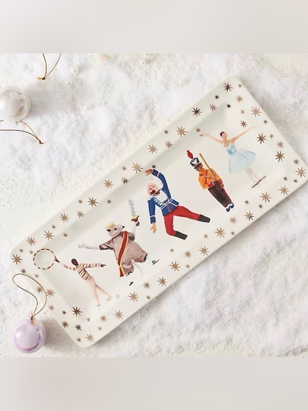 Anthropologie x New York City Ballet The Nutcracker rectangle stonewear platter